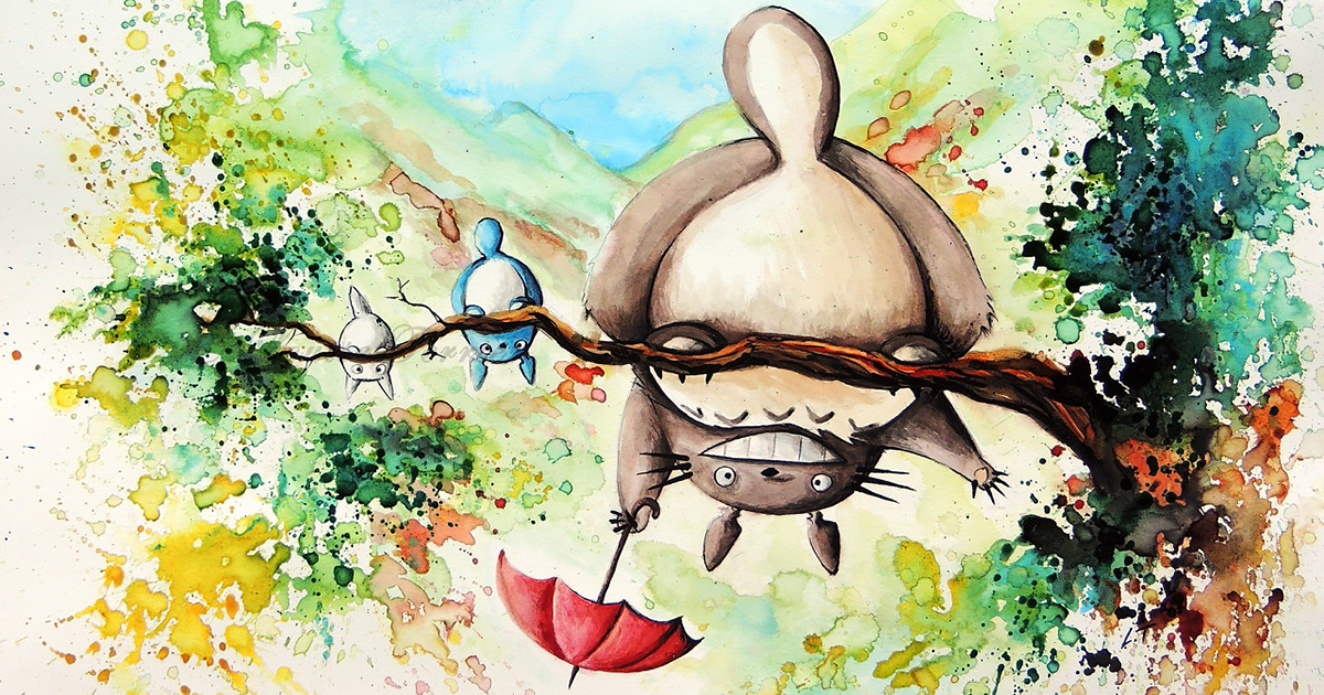 1200x630 Studio Ghibli Inspired Watercolor Paintings By Louise Terrier (14