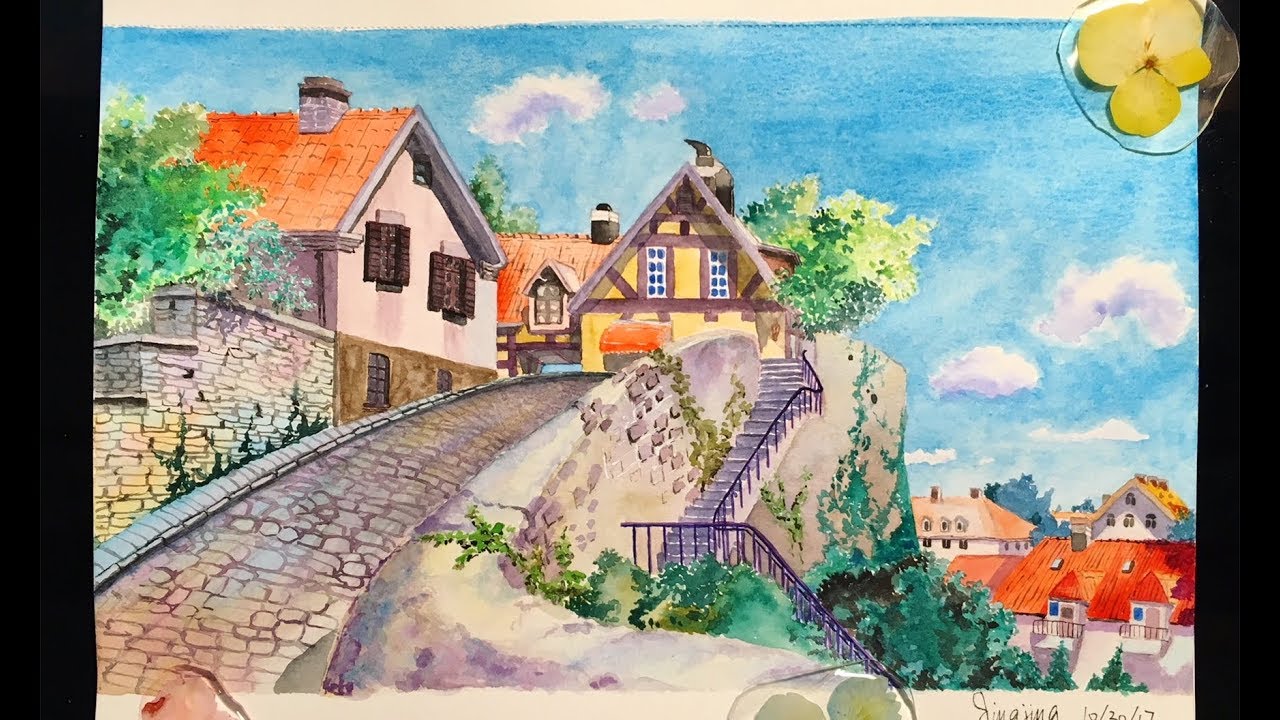 1280x720 Watercolor Speed Painting, Studio Ghibli, The Miyazaki World