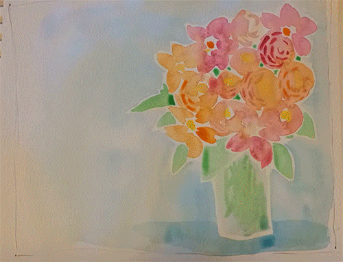 500x383 The Spinsterhood Diaries Friday Fun Watercolor Gif