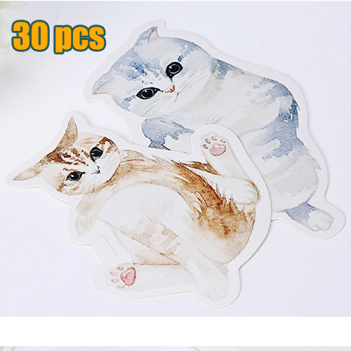 500x500 30 Pcs Pack Cute Lovely Cat Say Greeting Card Postcard