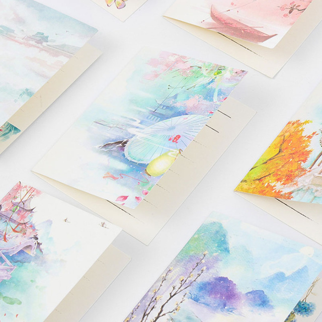 640x640 Buy 1x Classical Chinese Watercolor Folding