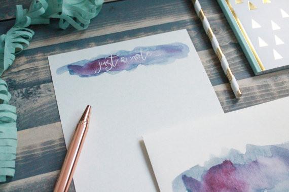 570x380 Watercolor Note Letter Writing Set Writing Paper Stationery