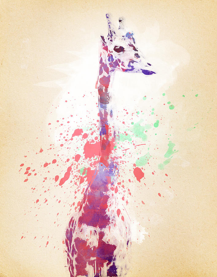 707x900 Watercolor Giraffe Digital Art By Pati Photography