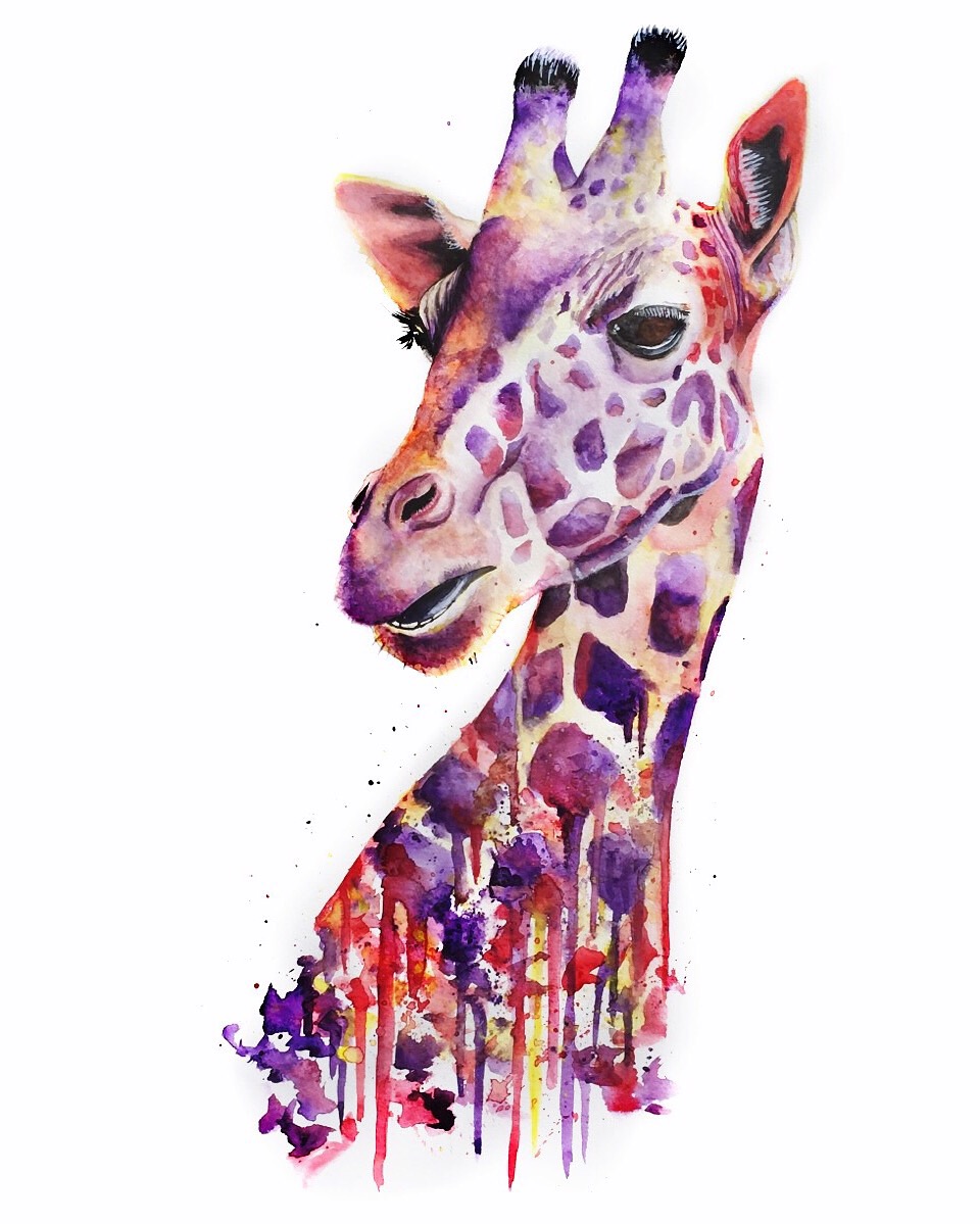 960x1199 Artfido Buy Art Online Giraffe Watercolor 2737438313