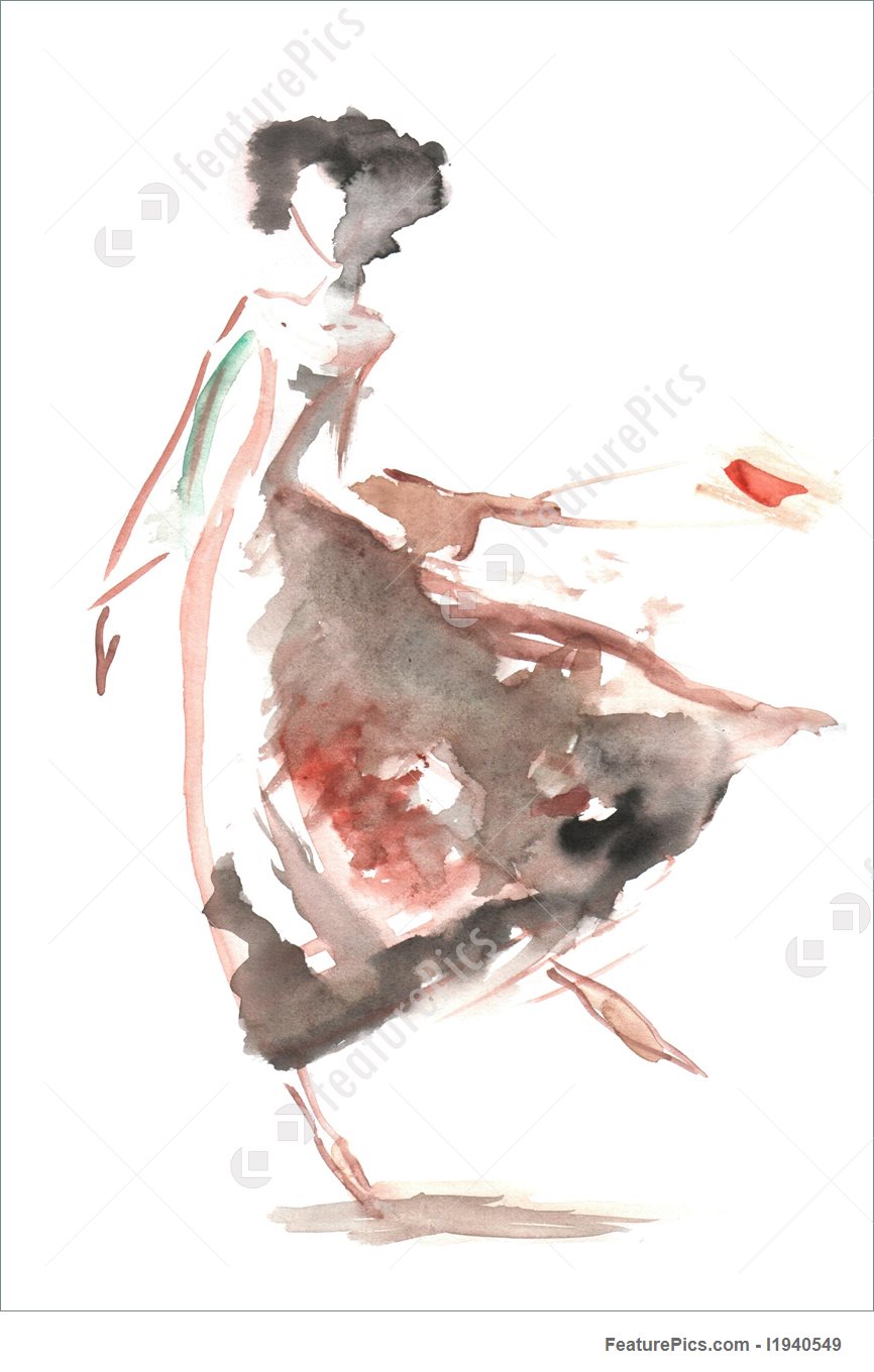 866x1360 Illustration Of Watercolor Girl