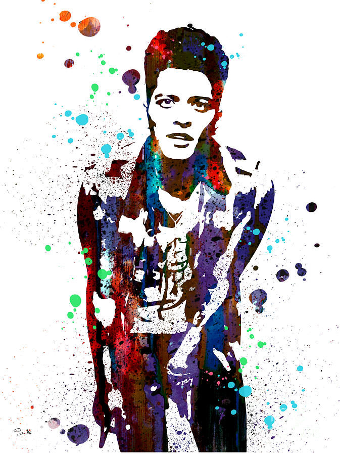675x900 Bruno Mars Painting By Watercolor Girl