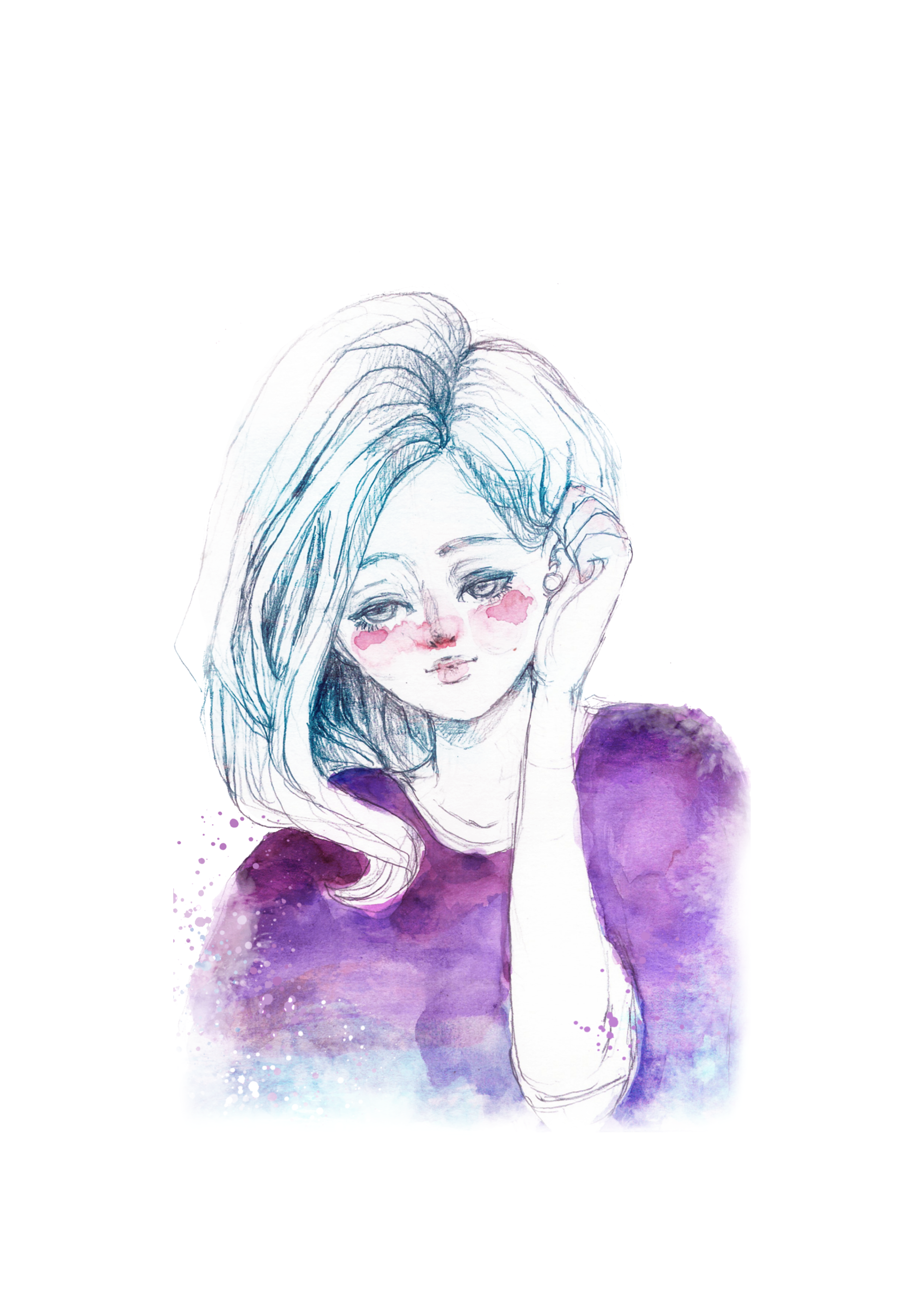 2000x2828 Collection Of Free Transparent Girl Watercolor. Download On Ubisafe