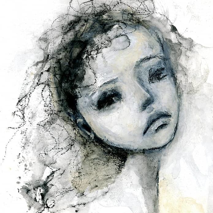 Watercolor Girl Face