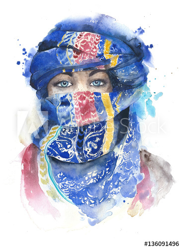 366x500 Woman Covered Face Wearing Hijab Muslim Girl Portrait Moroccan