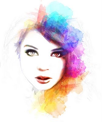 335x400 Girl Watercolor Paintings