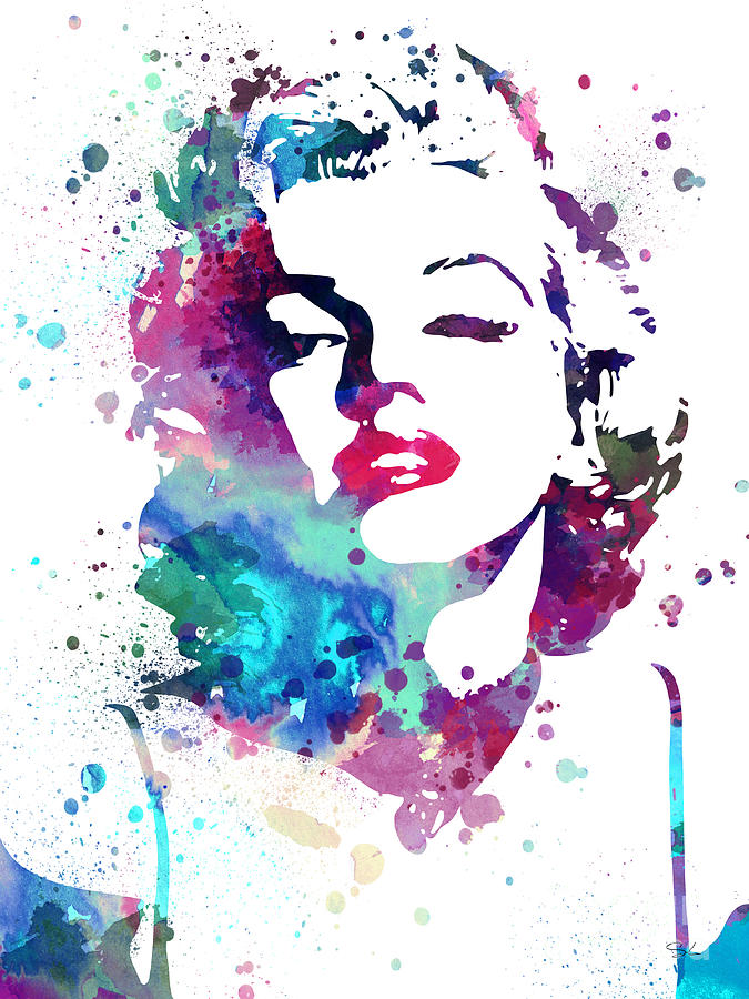 675x900 Marilyn Monroe Painting By Watercolor Girl