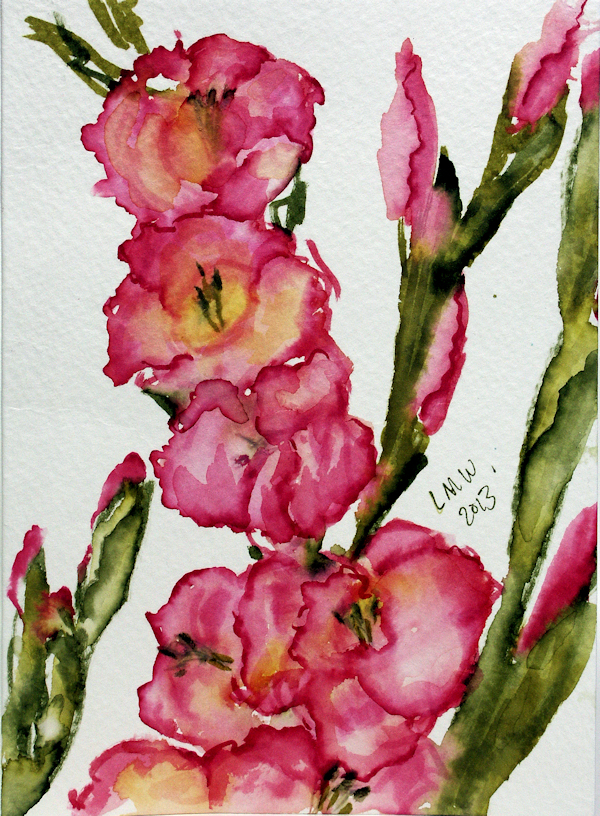 600x816 Paint Gladiolus In 8 Minutes With Watercolor Markers! The Frugal