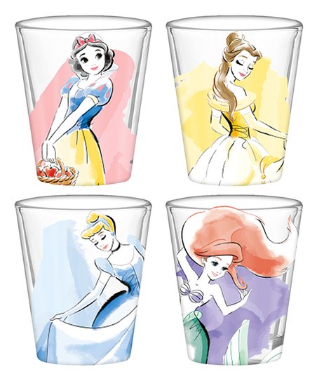452x543 Silver Buffalo, Llc. Disney Princess Watercolor Mini Glass Set