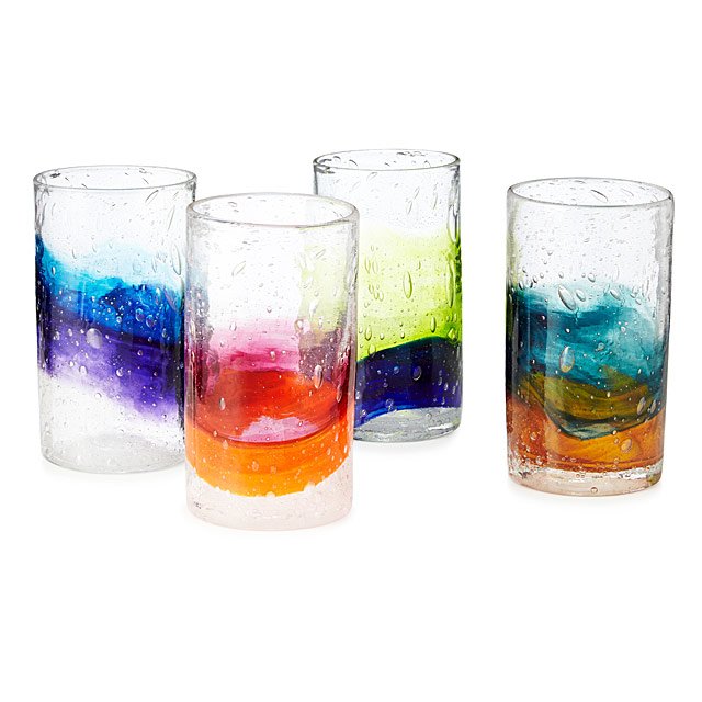 640x640 Watercolor Tumblers Drinking Glasses, Glassware Set, Tumbler