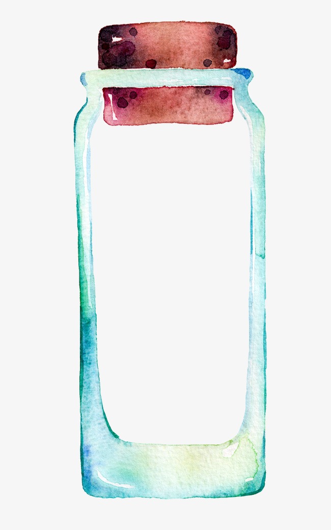 650x1040 Glass Bottles, Watercolor Bottles, Hand Painted Glass, Transparent
