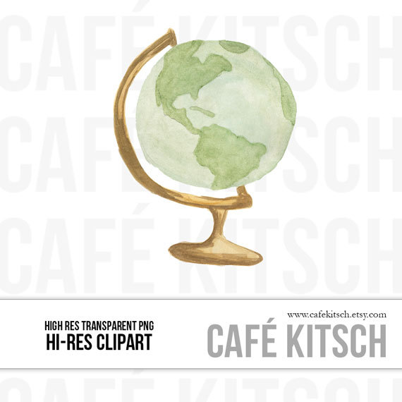 570x570 Clipart Globe Watercolor