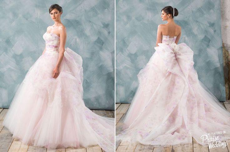 736x489 How Dreamy Is This Watercolor Inspired Floral Gown By Delsa