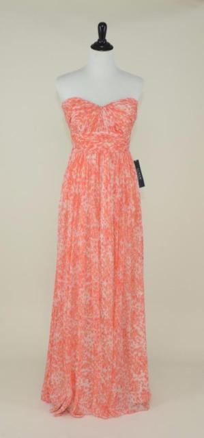 299x640 J.crew Silk Chiffon Marbella Watercolor Gown 2 Sweet Guava Dress