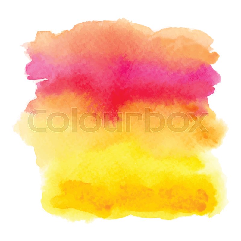 800x800 Red And Yellow Color Watercolor Hand Drawn Gradient Banner. Paint