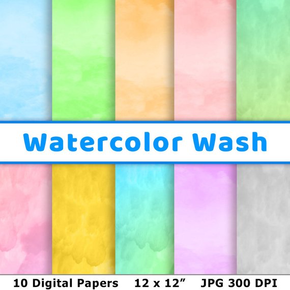 570x570 Watercolor Digital Paper Watercolor Wash Texture Painted Etsy