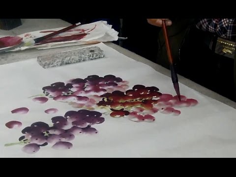 480x360 How To Paint Grapes In Chinese Watercolor