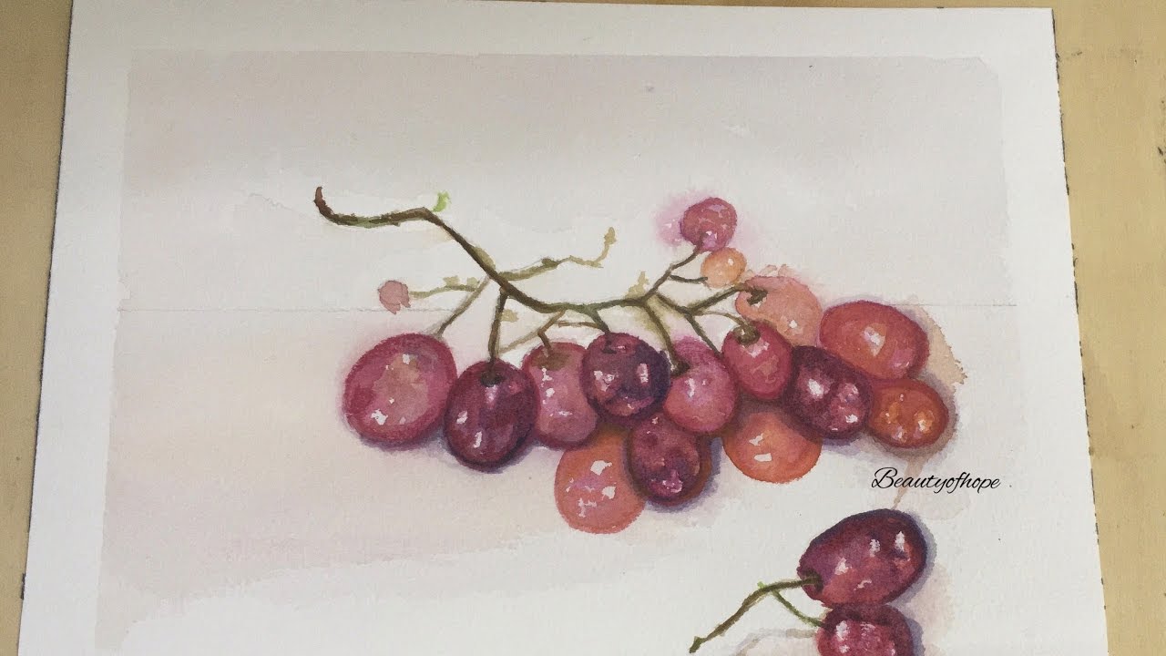 1280x720 How To Paint Grapes In Watercolors