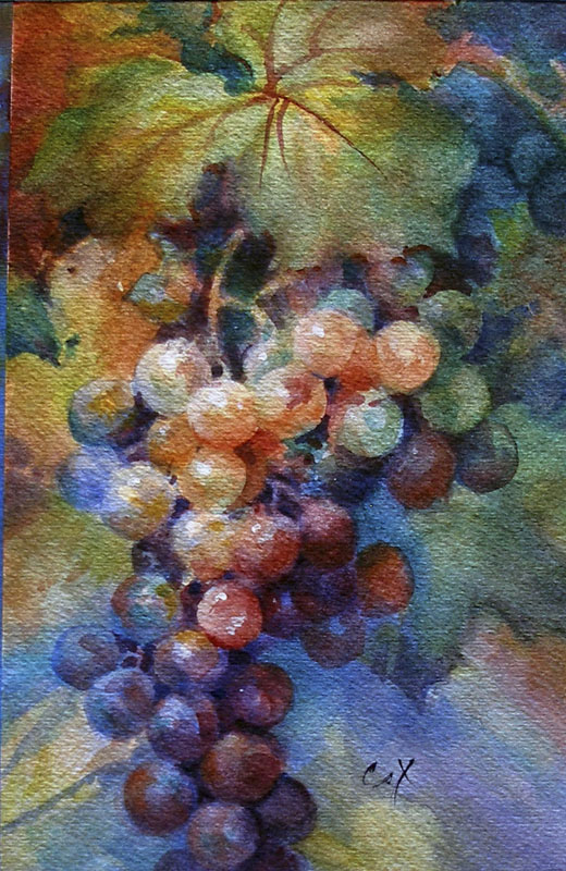 520x800 Watercolor Grapes Artchat