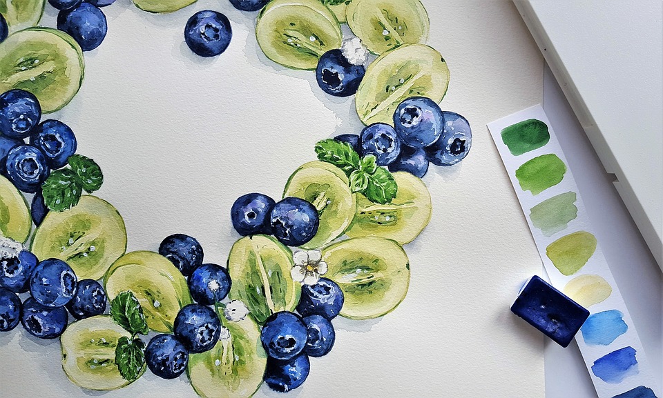 960x577 Free Photo Fruit Watercolor Art Grapes Painting Meal