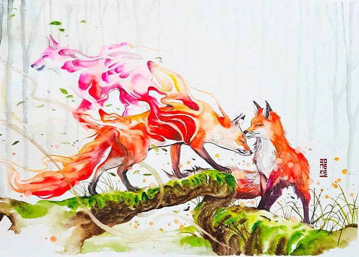 700x500 Animal Spirits Through Watercolor