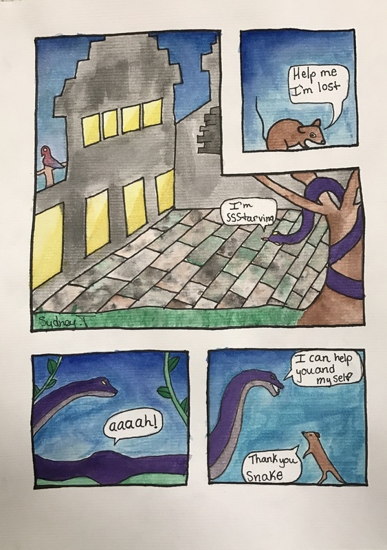 563x800 Graphic Novel Watercolor Panel