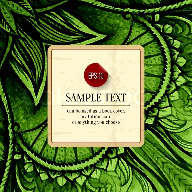 800x800 Nature Background. Abstract Green Design Element. Watercolor