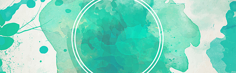 800x250 Green Watercolor Background, Green, Round, Women Background Image