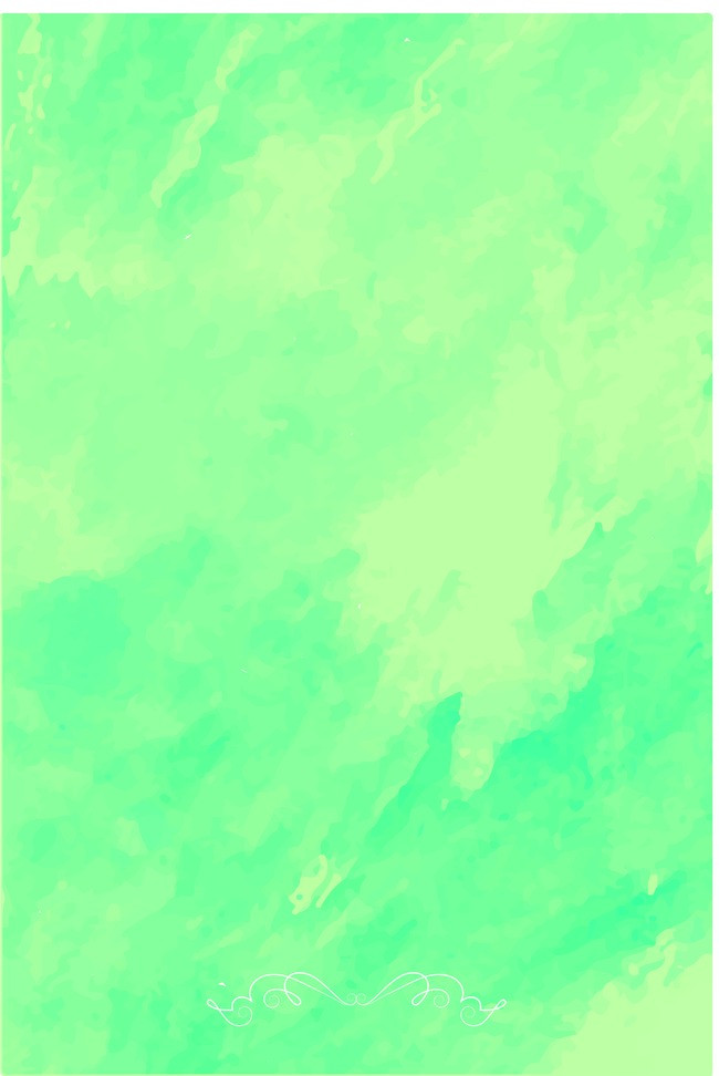 650x972 Watercolor Green Summer Background Vector Material, Summer, Green