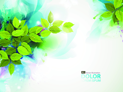 500x374 Watercolor With Green Leaves Vector Background Art Free Download