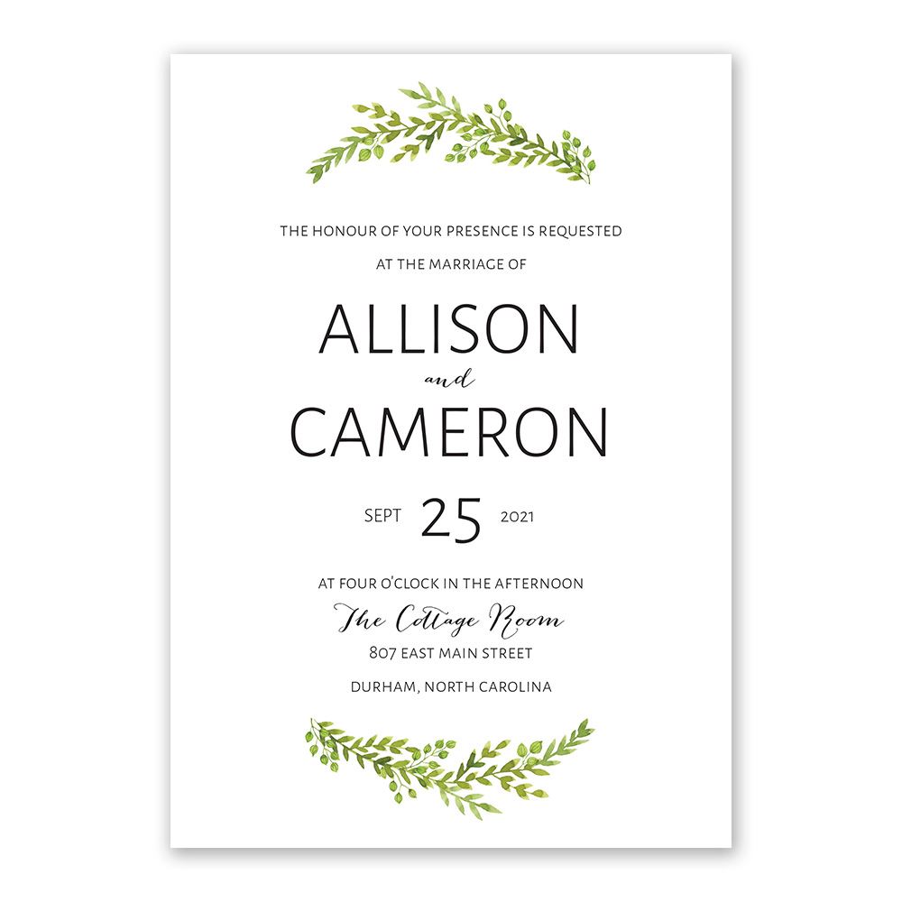 1000x1000 Watercolor Greenery Invitation Invitations By Dawn