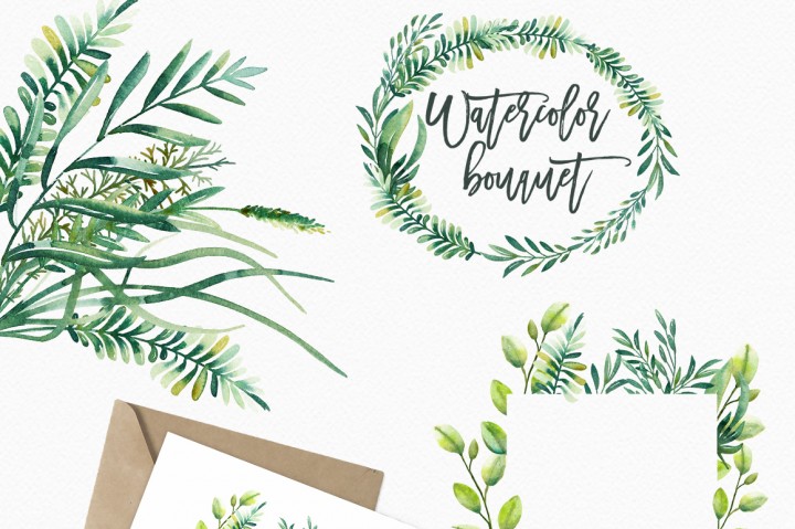 720x479 Watercolor Greenery By Spasibenko Art