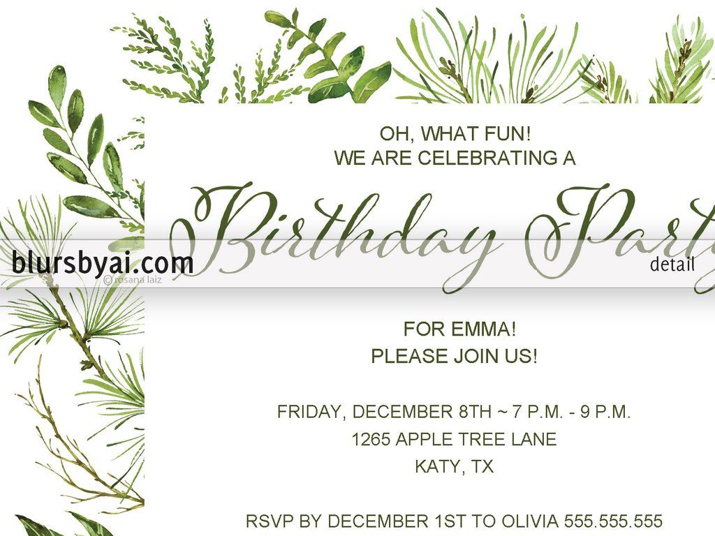 1024x768 Editable Pdf Birthday Party Invitation Template Watercolor