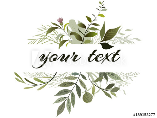 500x376 Wedding Invite Invitation Card Vector Floral Greenery Design