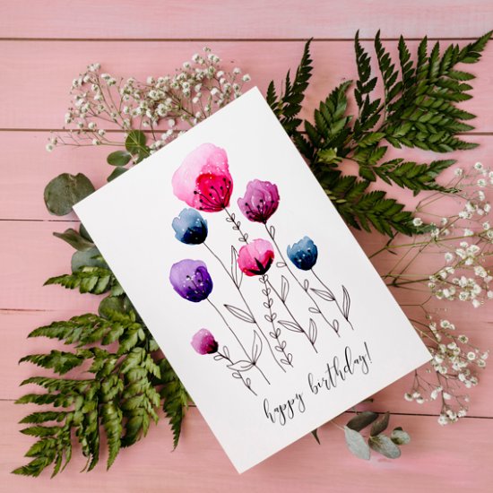550x550 Free Watercolor Birthday Cards Craftgawker
