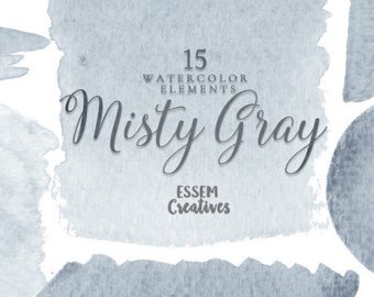 340x270 Grey Watercolor Etsy