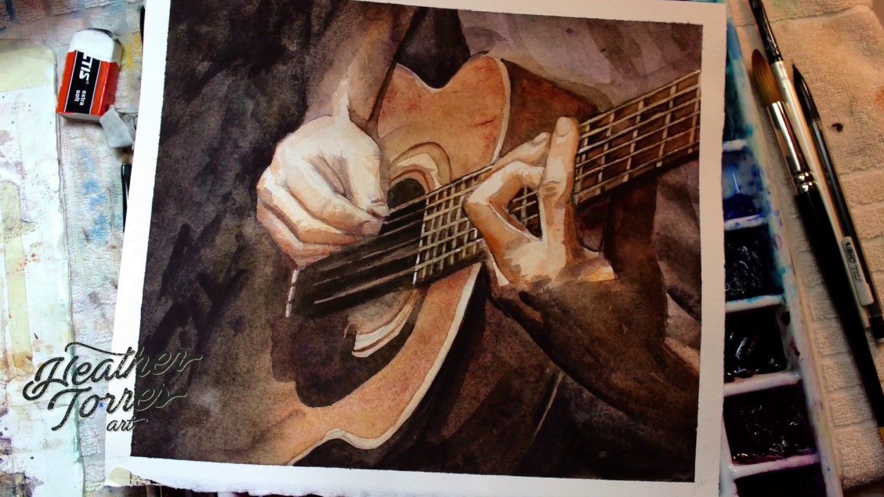 Watercolor Guitar