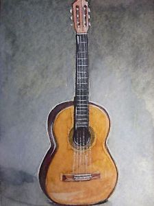 225x300 Watercolor Painting Acoustic Guitar Music Instrument Strings Song
