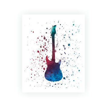 354x354 Watercolor Paintings Of Guitars
