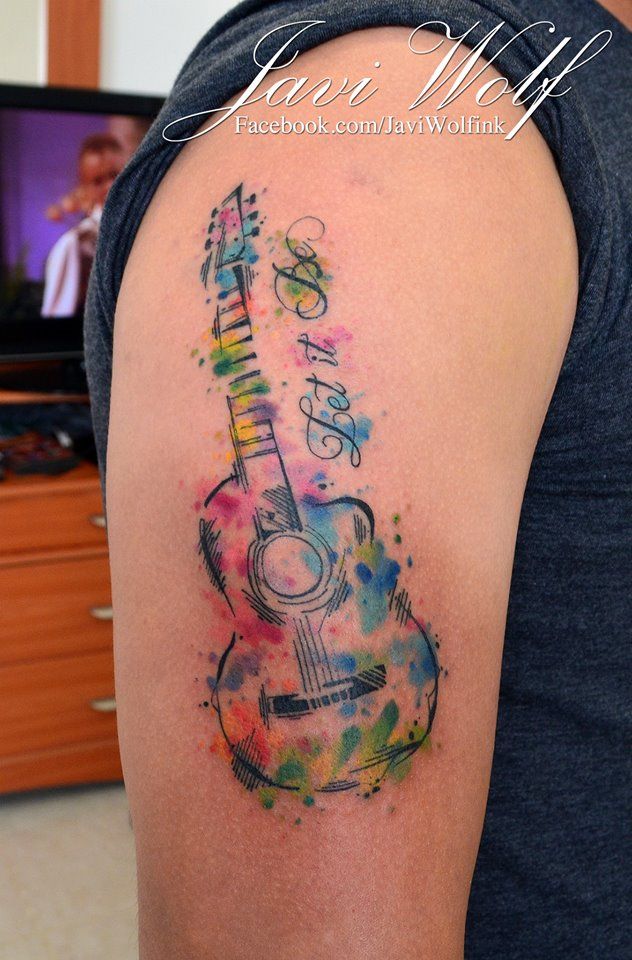 632x960 Pin By Mary H On Watercolor Tattoos Guitar Tattoo