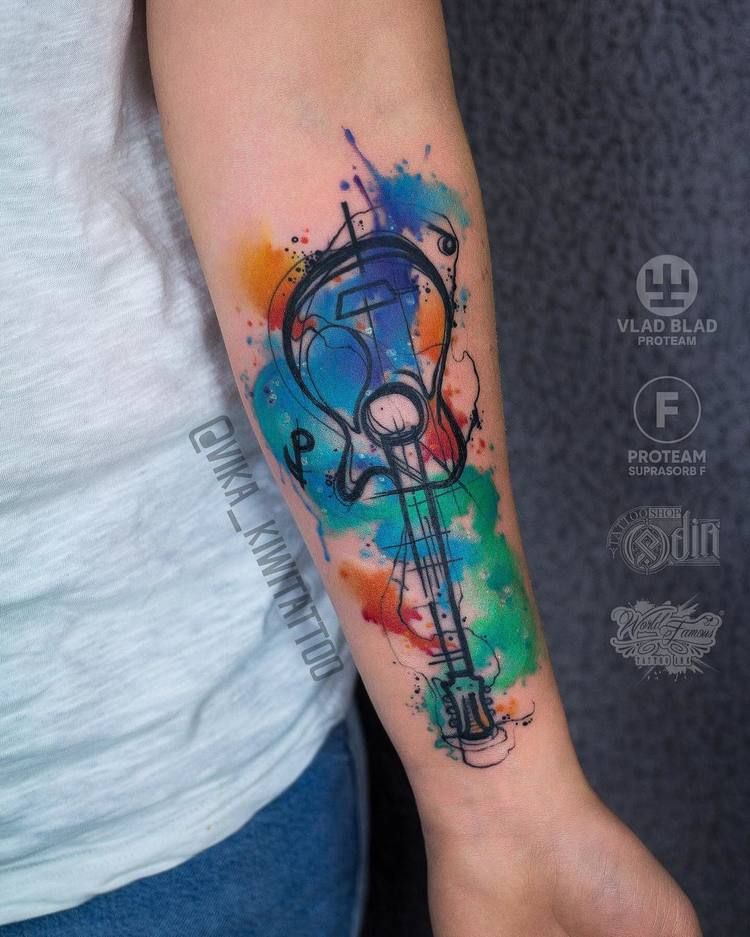 750x937 40 Graphic Watercolor Tattoos By Vika Kiwi Watercolor Tattoo