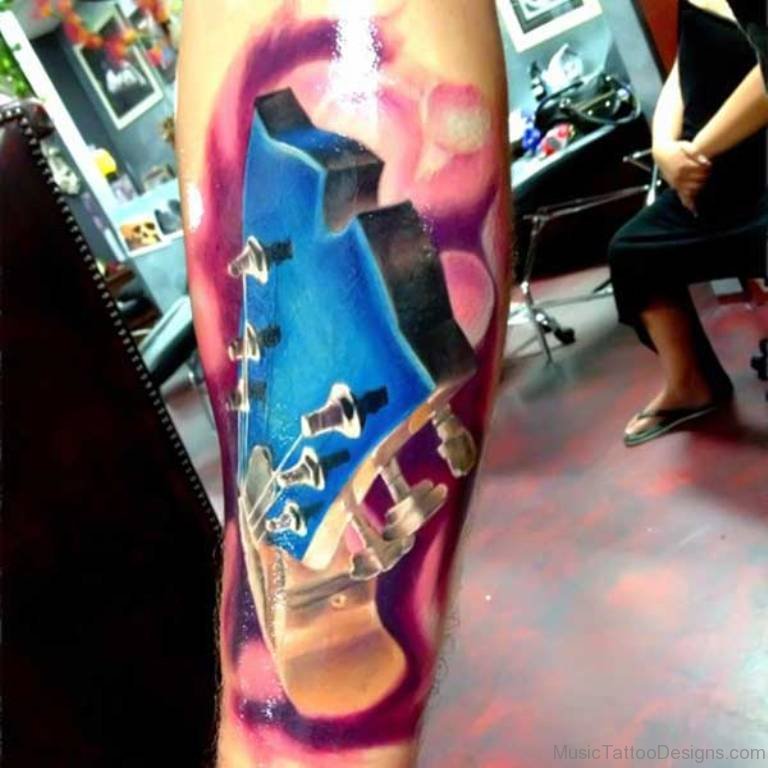 768x768 55 Elegant Guitar Tattoos