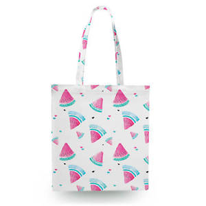 300x300 Watercolor Watermelon Canvas Tote Bag