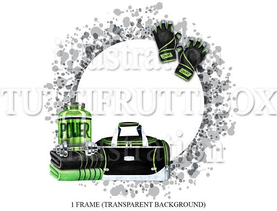 570x434 Fitness Clipart Sport Frame Illustration Workout Clip Art