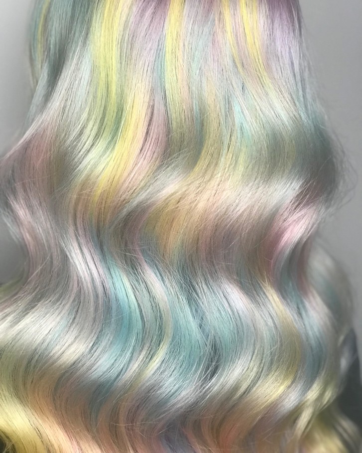 727x909 Kaleidoscope Hair Is The Watercolor Take On Rainbow Dye Jobs Allure