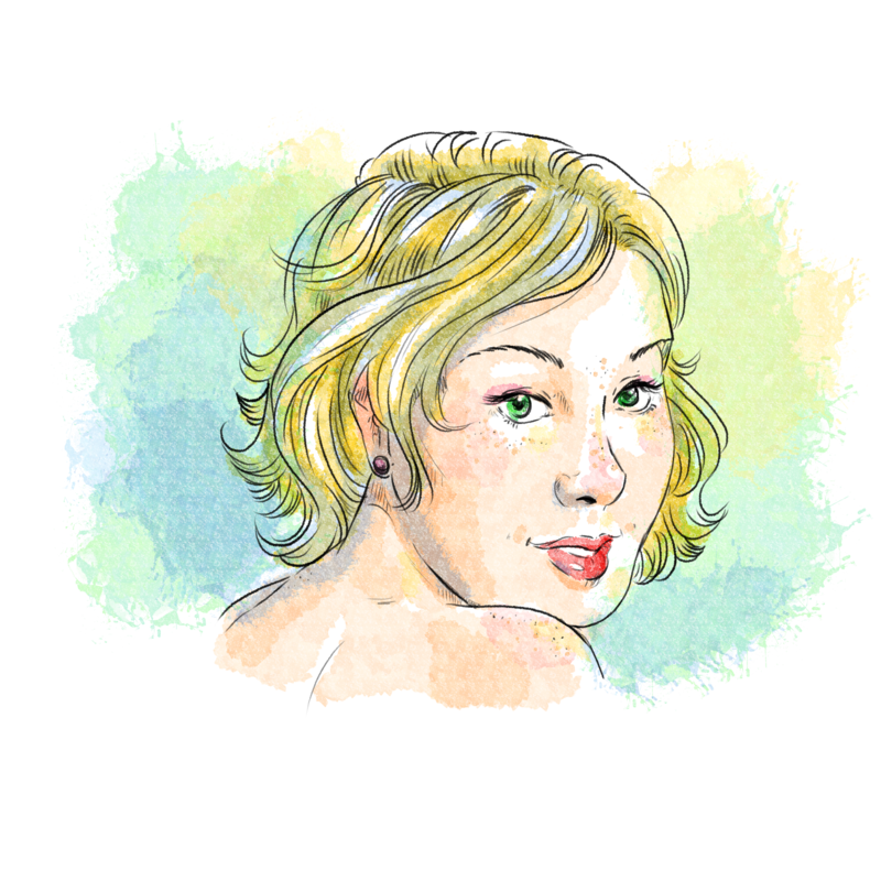 800x800 Collection Of Free Drawing Hair Watercolor. Download On Ubisafe